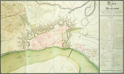 Mapa de Düsseldorf, 1797